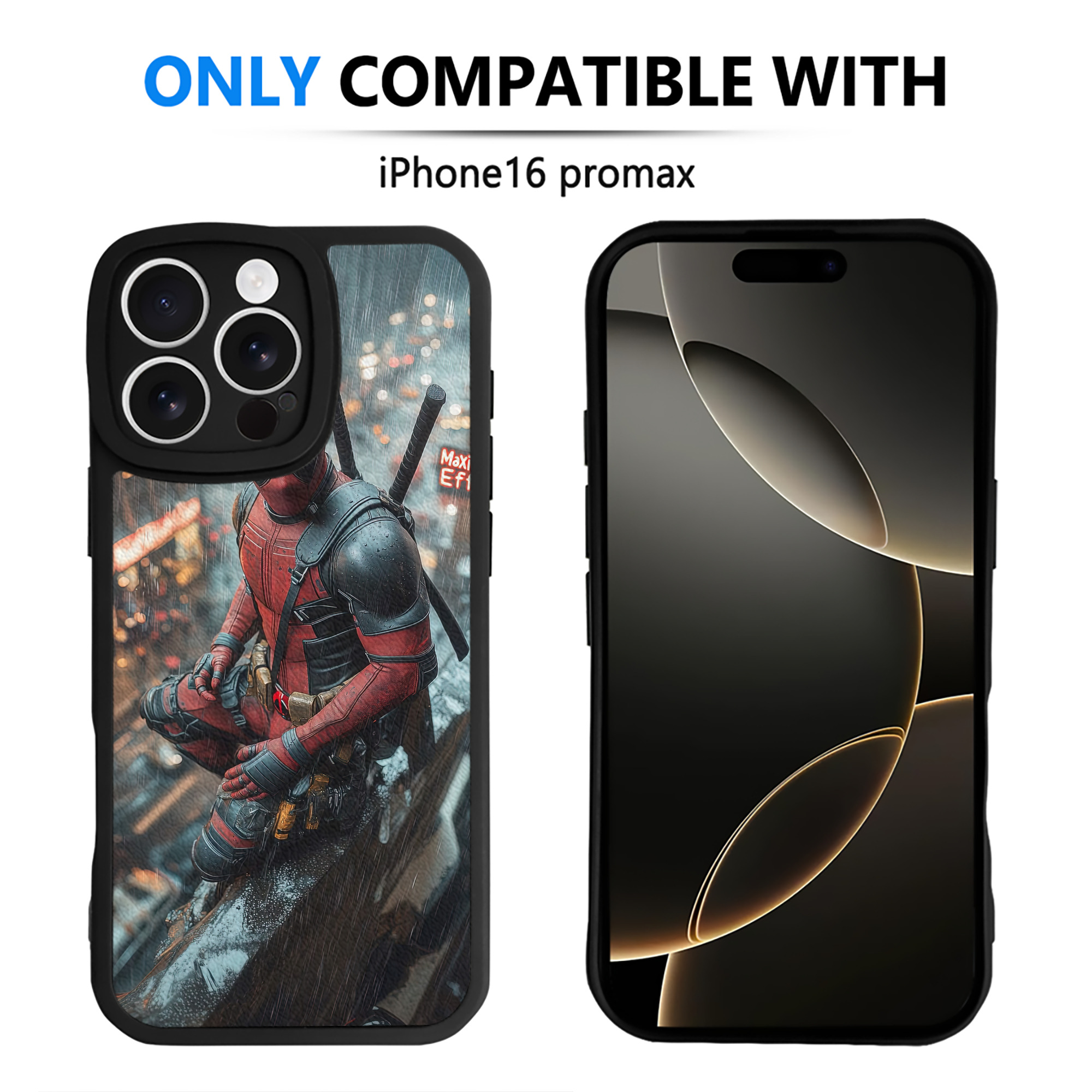 （画像用） Deadpool デッドプール 【iPhone 16シリーズ対応】シリコンスマホケース（レザー調） 材質：シリコン